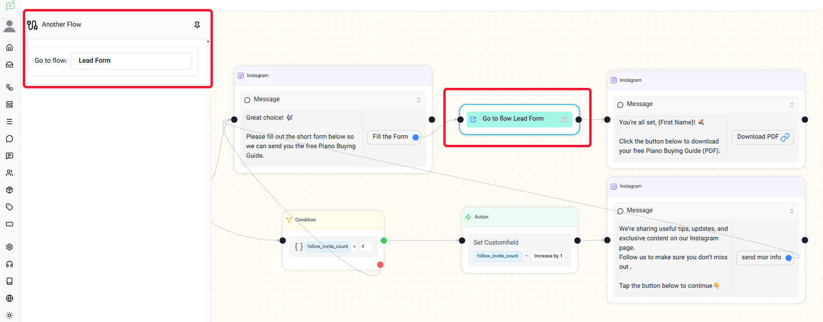 another flow node