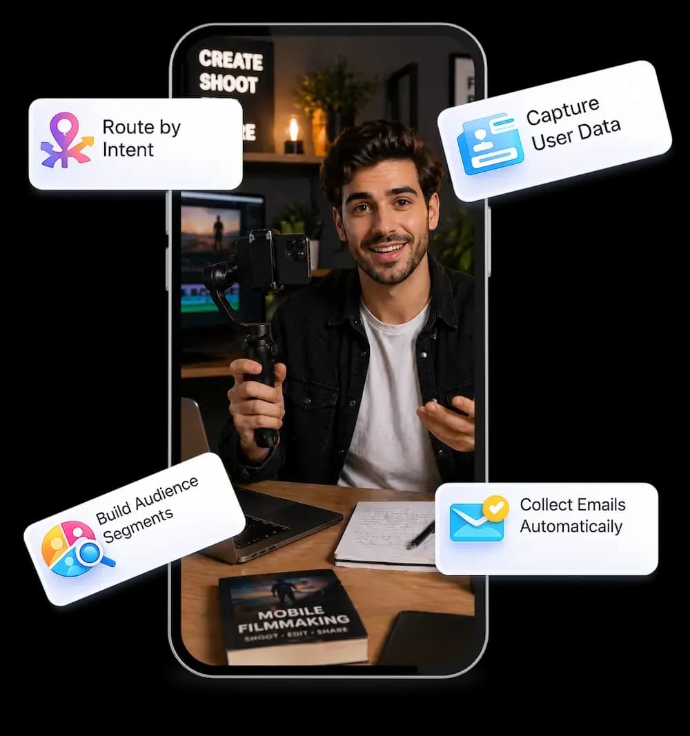 ask for email, name, phone number and other data directly inside Instagram Dms