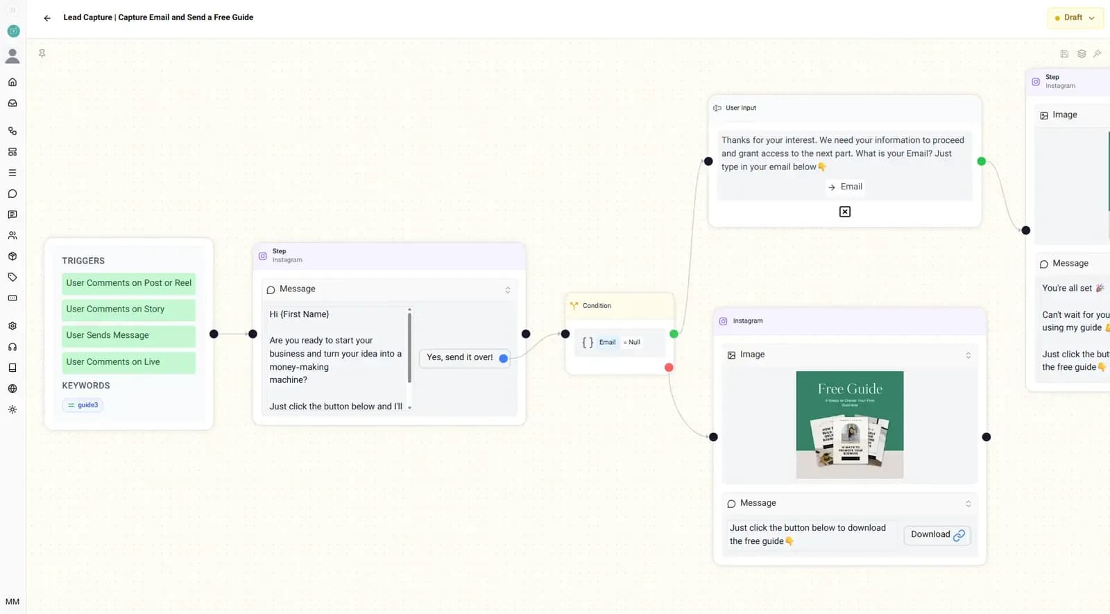 Elpidan conditional flow checking stored email data before asking users again