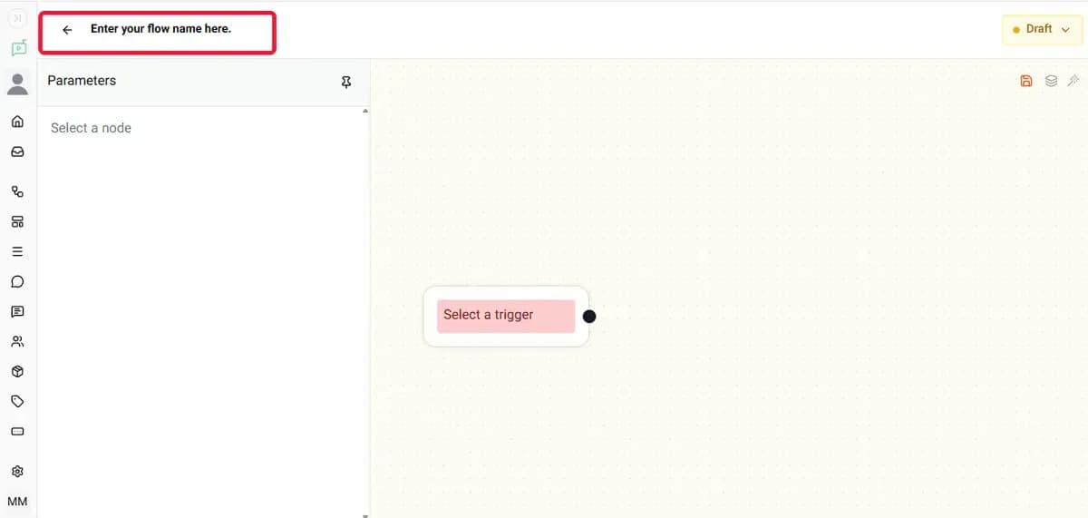 Creating a new Instagram automation flow in Elpidan Flow Builder