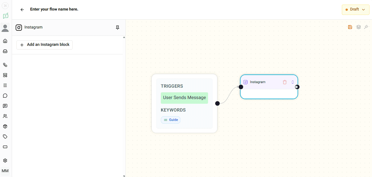 simple flow trigger setting