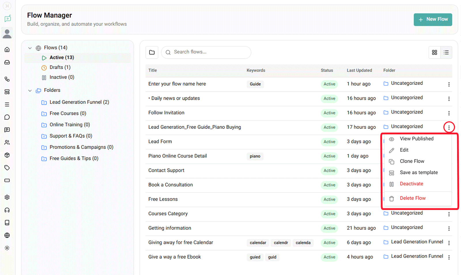 flow menu 1