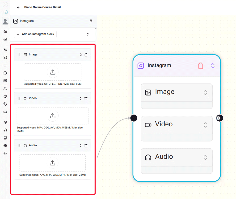 image and video and audio blocks