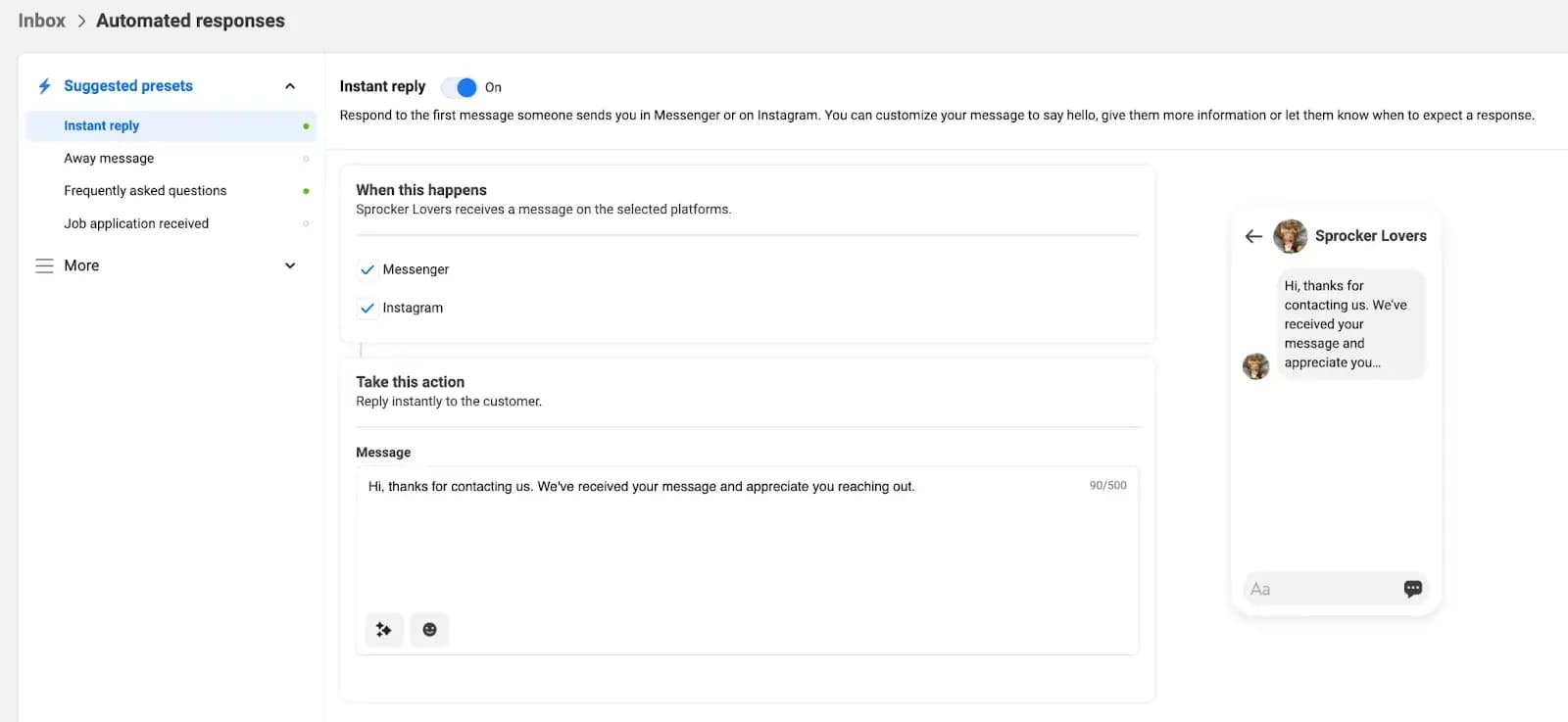 Set Up Instagram Autoresponder in Meta Business Suite