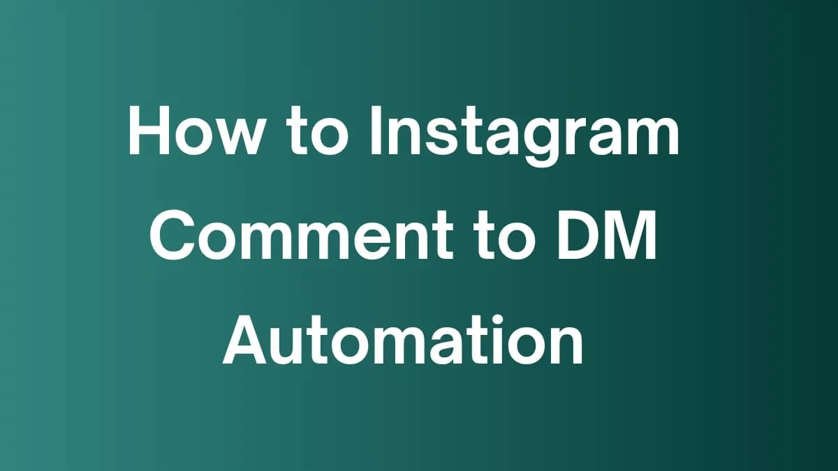 send DMs from Instagram comments
