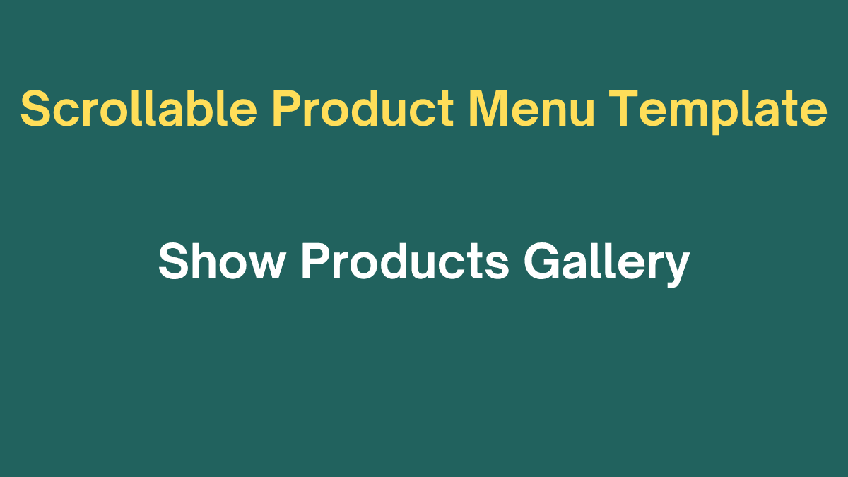 Instagram scrollable product menu template to showcase product galleries and interactive DM flows