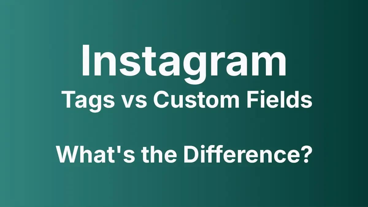 Instagram Tags vs Custom Fields for contact segmentation and personalized DM automation