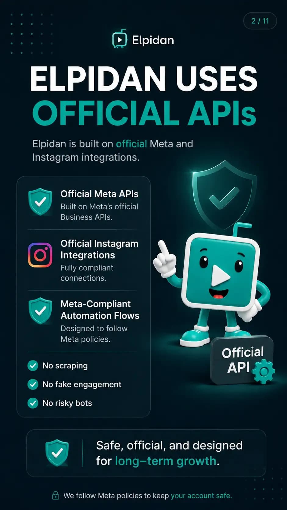 Official Instagram DM automation setup using Meta-approved API connection safely on a laptop without password sharing.